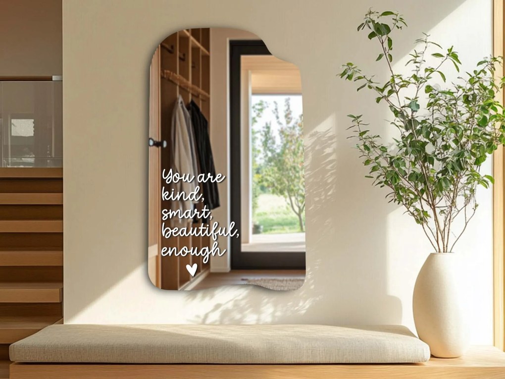 Стикер за огледало S3 – You are kind, smart, beautiful, enough. (Handwritting) 28x39