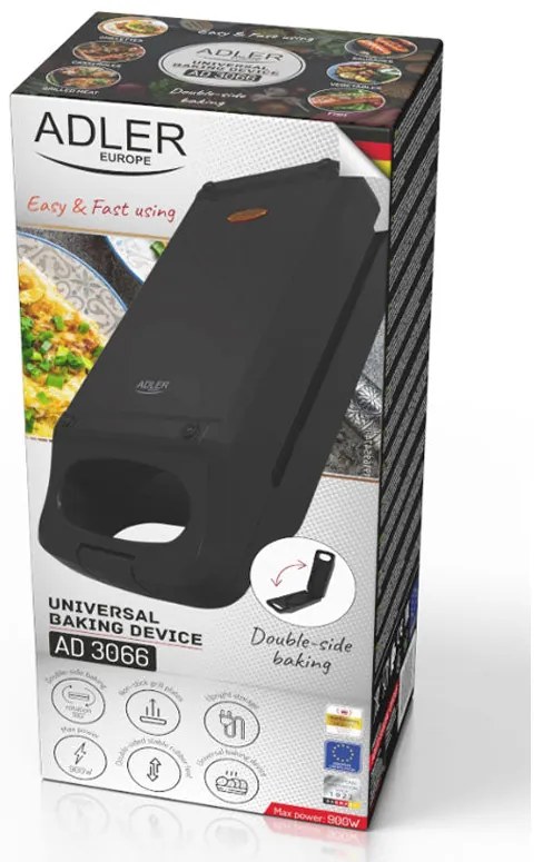 Adler AD 3066 Многофункционален уред - препичане, печене, грил ( Двустранен)