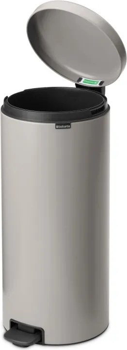 Кош за боклук с педал Brabantia NewIcon 1010442, 30 л, Плавно затваряне, Противоплъзгаща основа, Светлосив
