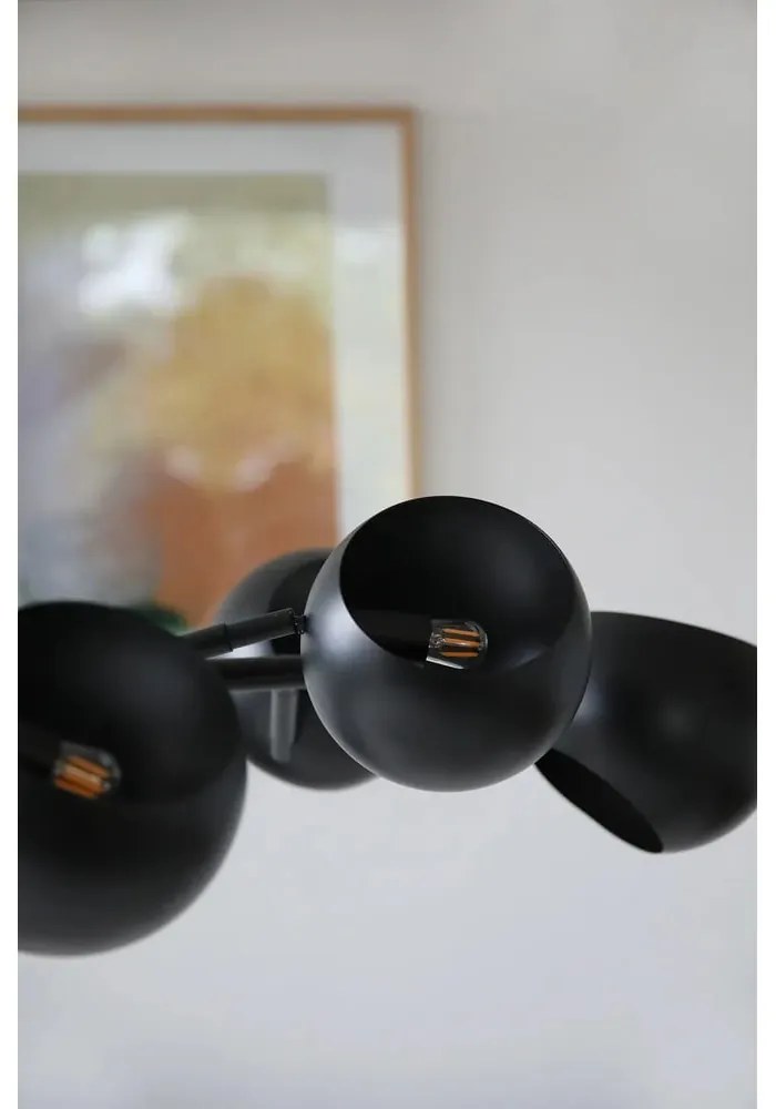 Черно висящо осветително тяло с метален абажур Edgar – Markslöjd