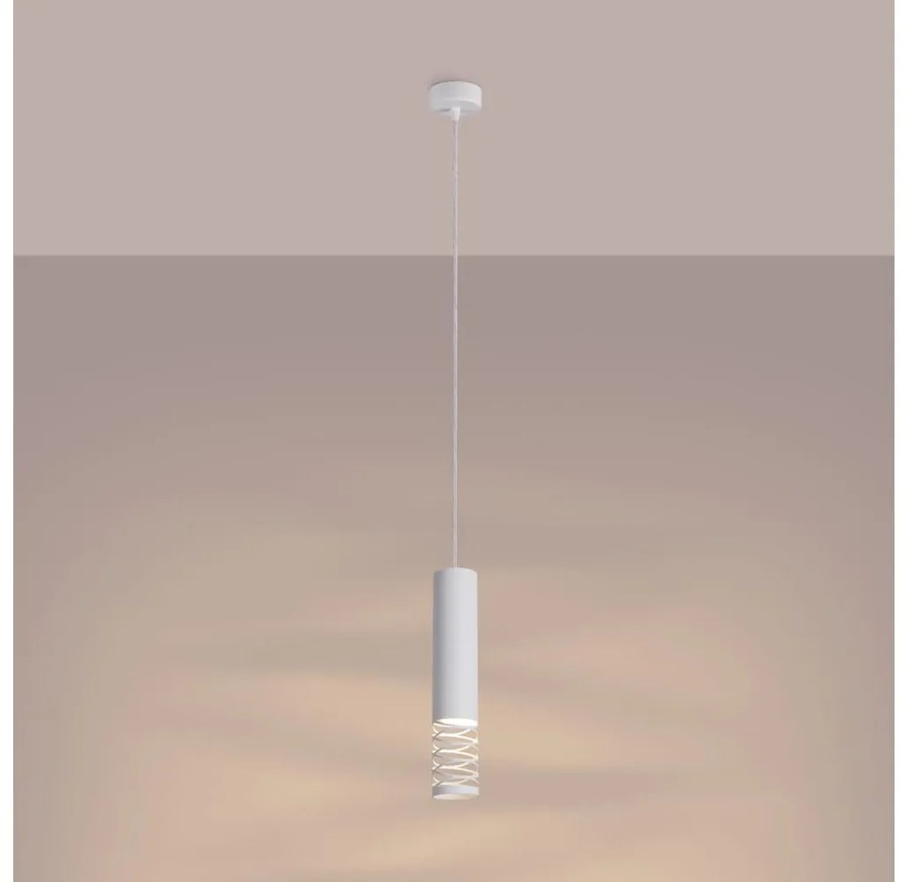 Sollux SL.1686 - Пендел LAMI 1xGU10/10W/230V бял