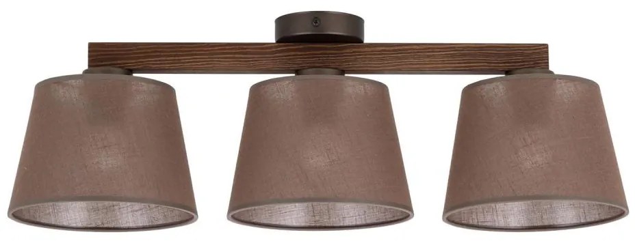 Brilagi - Таванен полилей за повърхностен монтаж LATTE 3xE27/15W/230V бор/кафяв