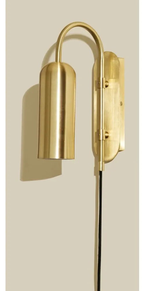 Стенна лампа златна Zenith – Hübsch