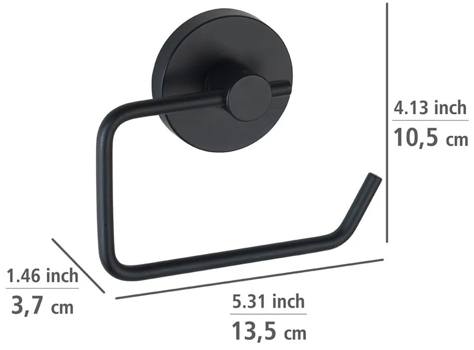 Черен държач за тоалетна хартия Vacuum-Loc® Milazzo - Wenko