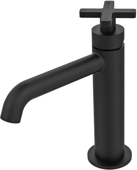 Батерия за умивалник с клапан Εlle Cross La Torre-Черен