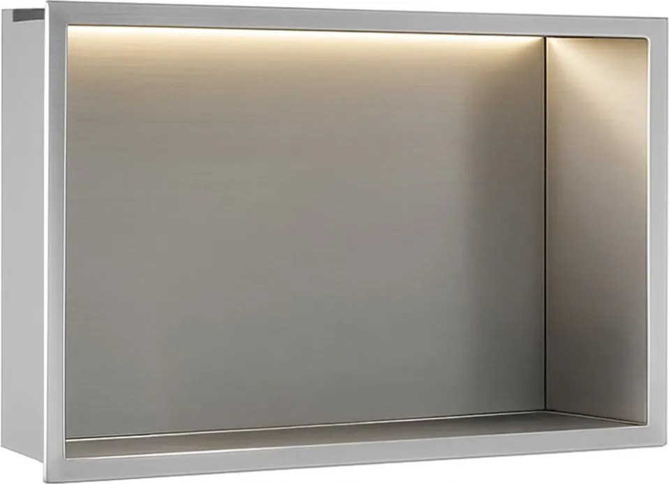 Вграден рафт за баня А LED 30x45 steel brush