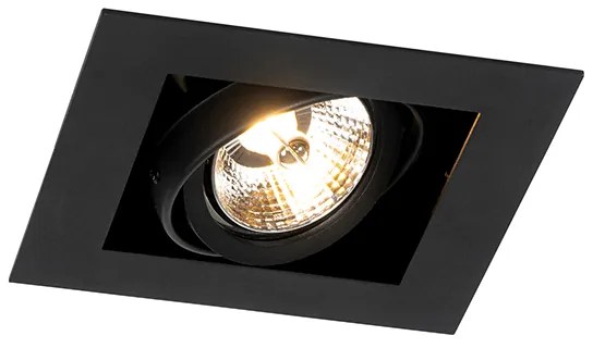 Комплект от 6 модерни вградени прожектора черни регулируеми - Oneon 70