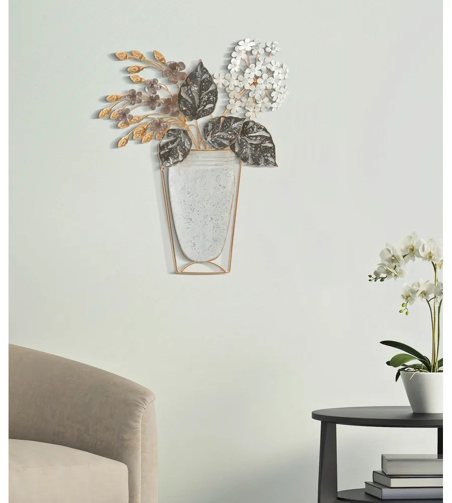 Метална декорация за стена 45,5x53 cm Floral – Mauro Ferretti