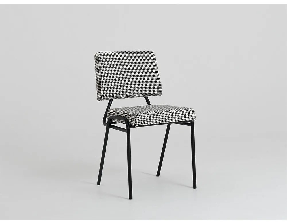 Бял и черен стол за хранене Simple - CustomForm