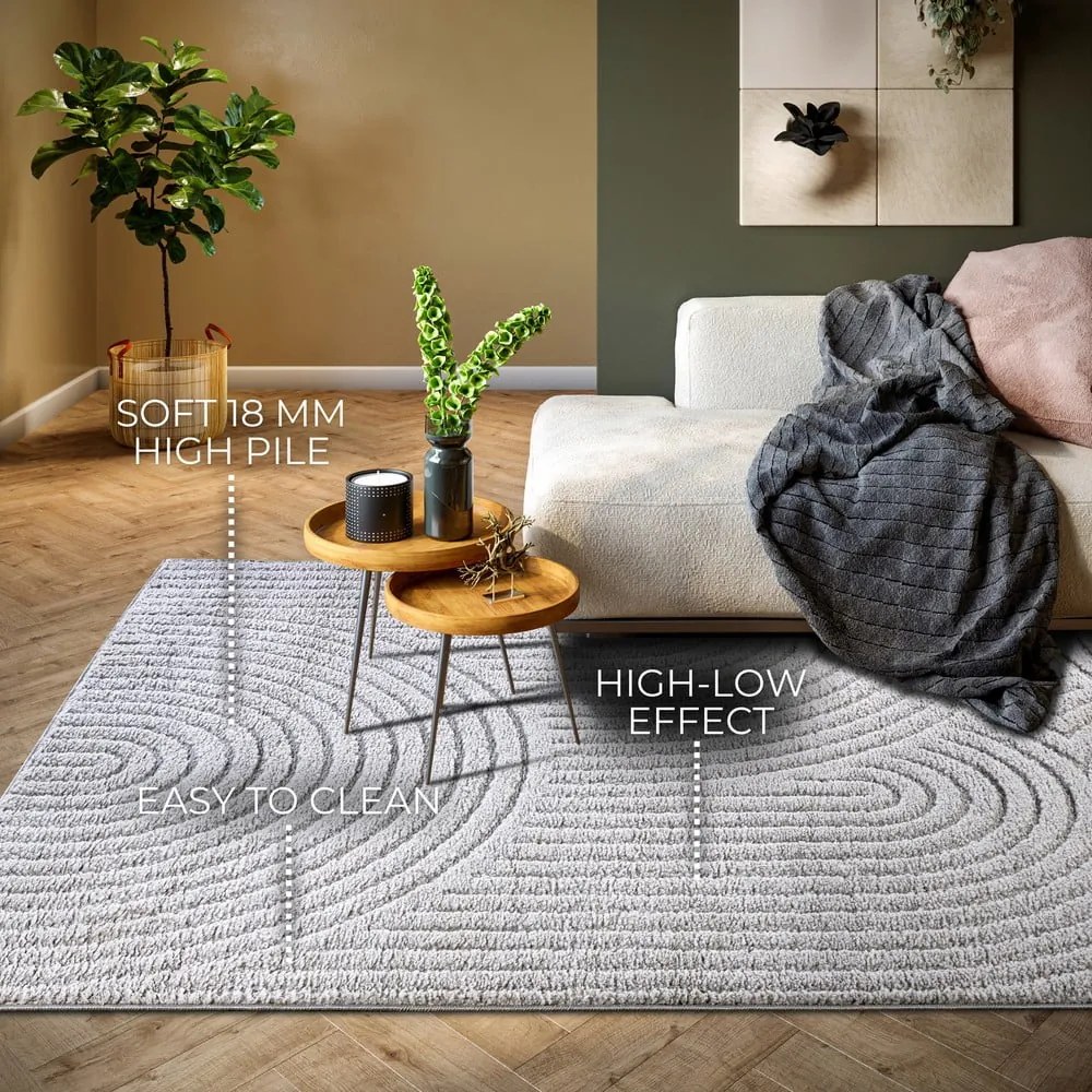 Светлосив килим 160x235 cm Panglao New York Light Grey – Elle Decoration