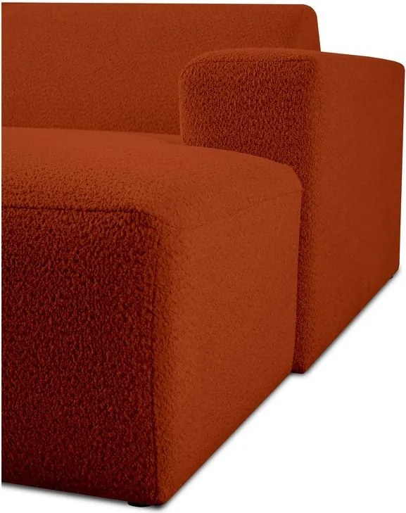 Модулен диван от букле в тухлен цвят (десен ъгъл) Roxy – Scandic