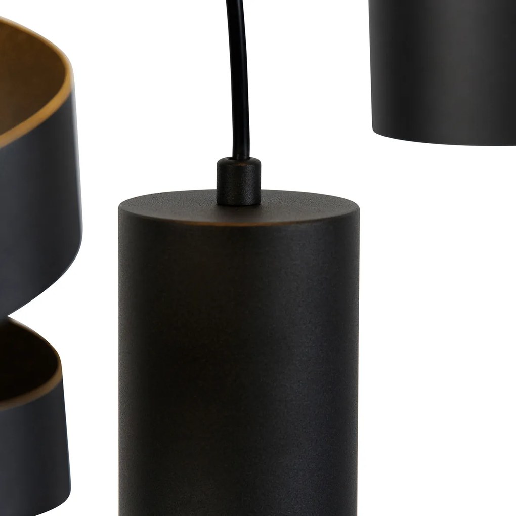 Moderne hanglamp zwart 3-lichts - Stream