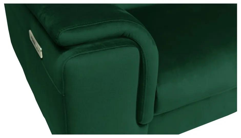 Тъмнозелен ъглов диван от кадифе (десен ъгъл) Brito - MESONICA
