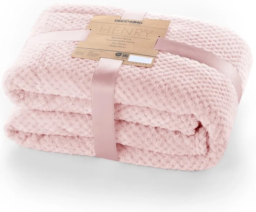 Прахово розово одеяло от микрофибър , 70 x 150 cm Henry - DecoKing