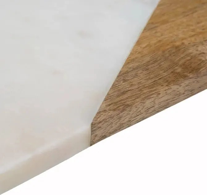 Съд за сервиране Secret de Gourmet, Бял мрамор, 30x15см