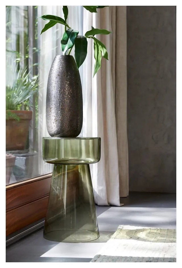 Стъклена кръгла странична масичка ø 30 cm Dakwa – Light & Living