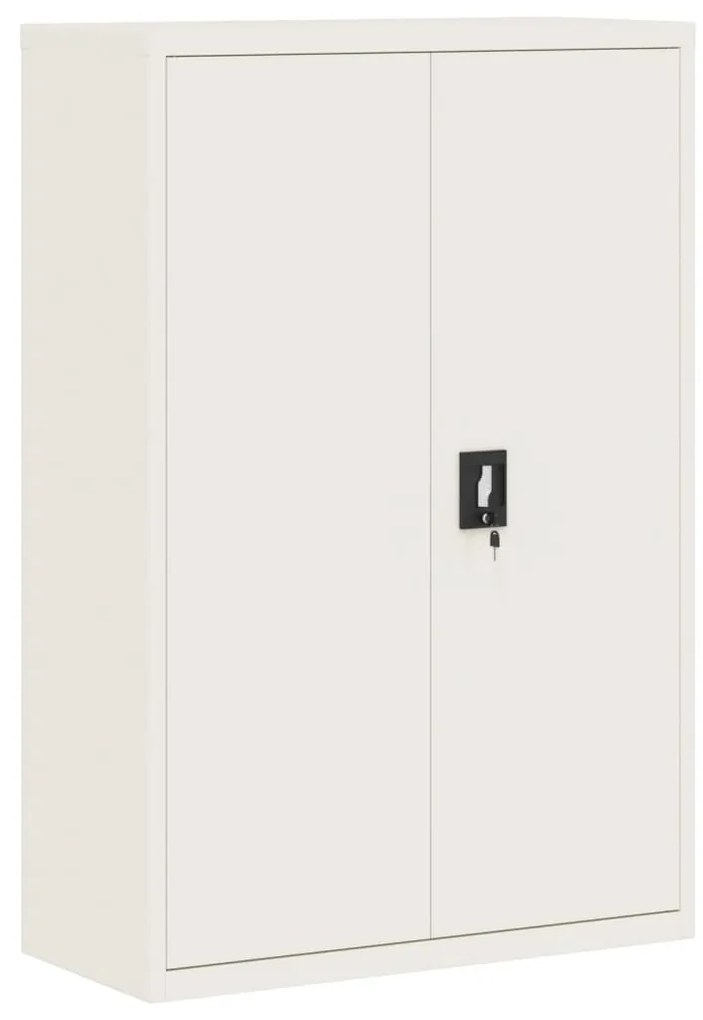 339744 vidaXL Шкаф за папки бял 90x40x140 см стомана