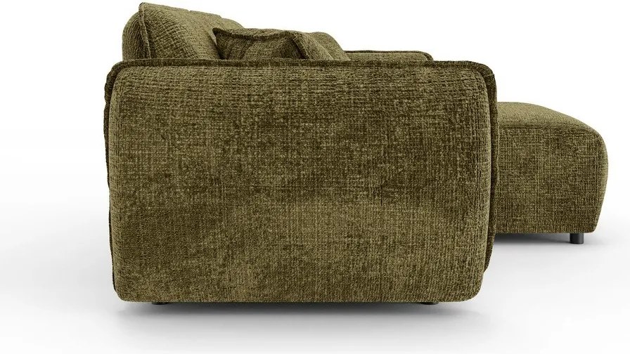 Зелен шенилов ъглов диван (десен ъгъл) Nelia – Ropez