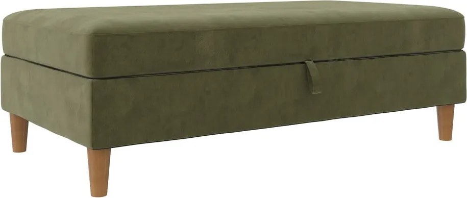 Зелена кадифена табуретка Lilly – Støraa