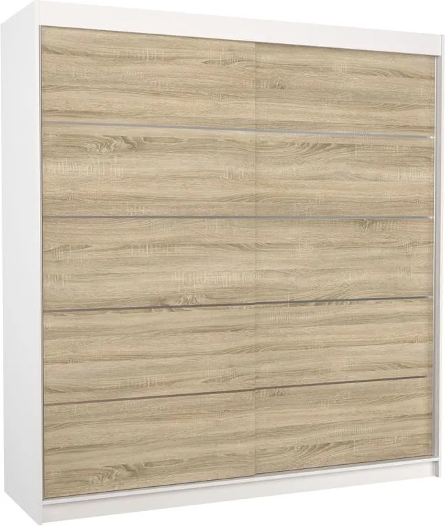 Гардероб Soares 200 плъзгащ се-Leuko - Drus