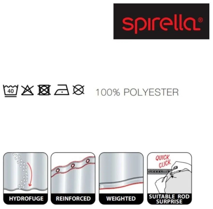 Завеса за душ 180x200 cm Ricco – Spirella