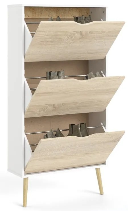 Шкаф за обувки в дъбов декор Oslo - Tvilum