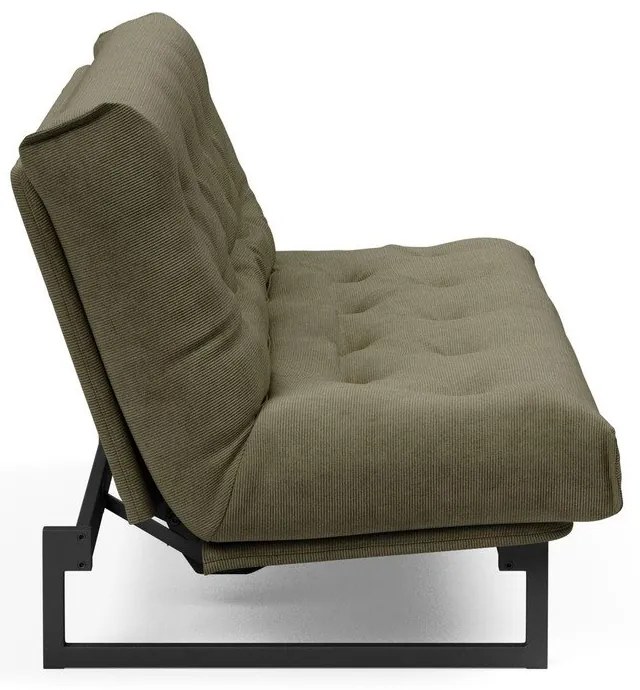 Зелен сгъваем диван от рипсено кадифе 200 cm Fraction – Innovation