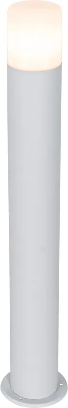 Стояща външна лампа бяла с опал абажур 70см - Odense