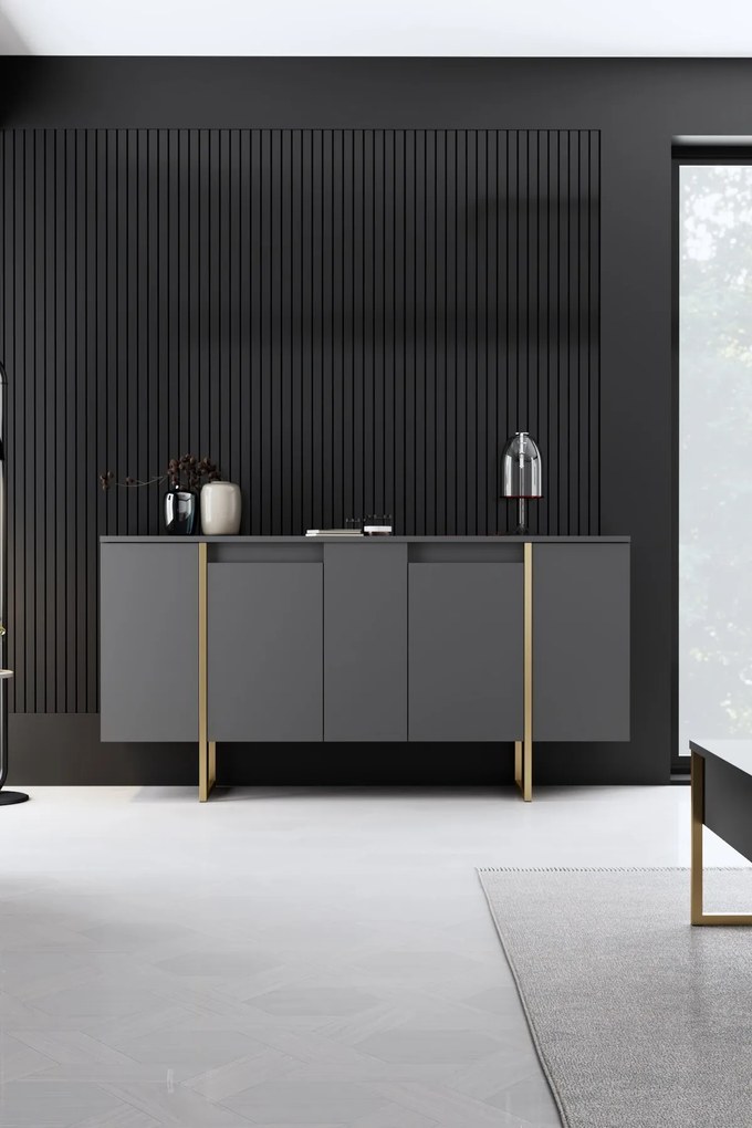 Конзола Luxe, цвят Антрацит Златен