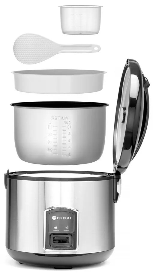 Уред за готвене на ориз в черно и сребристо – Hendi