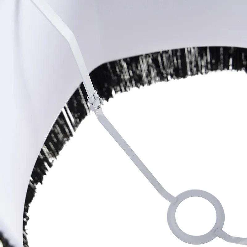 Абажур от коприна черен с сив 45 см - Granny