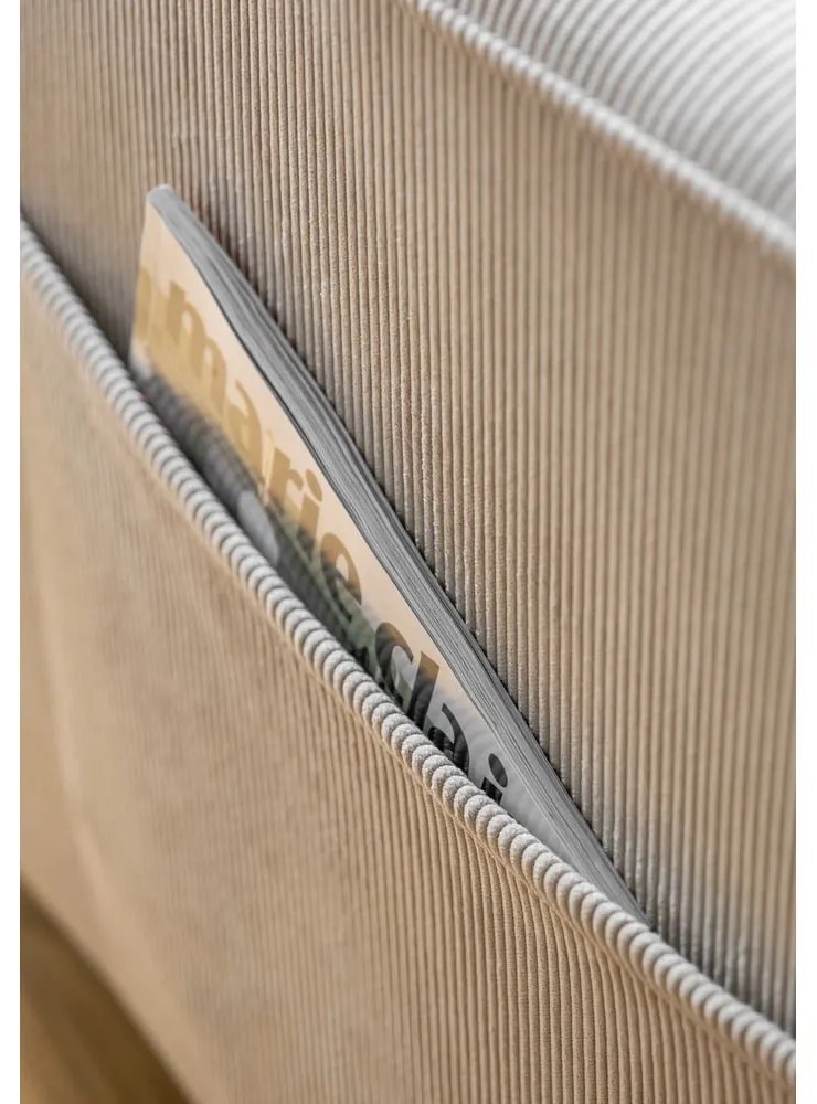 Бежово кресло от рипсено кадифе Lofty Lilly – Miuform