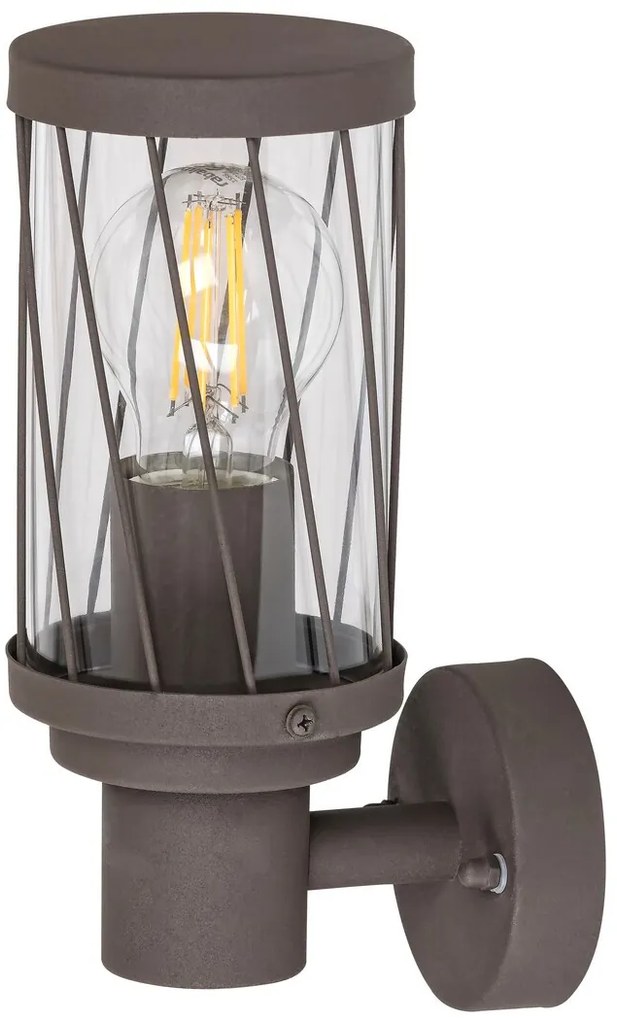 RABALUX Budapest 8888/ външна стенна лампа, кафява/ E27 1X MAX 40W/ IP44 - 8888