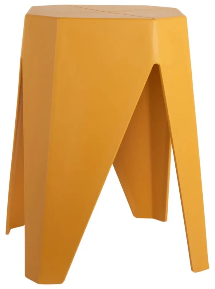 Пластмасов стол в цвят горчица Cherish – Leitmotiv