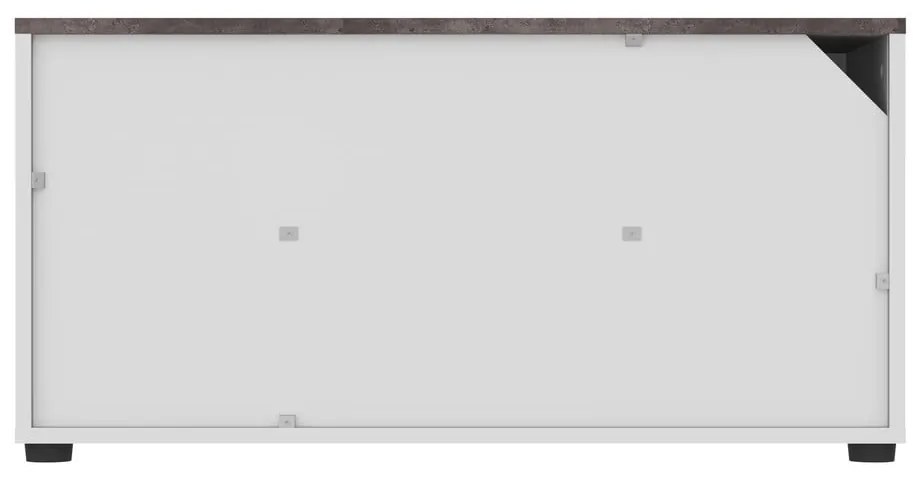 Сиво-бяла маса за телевизор от бетон 90x45 cm Angle - TemaHome