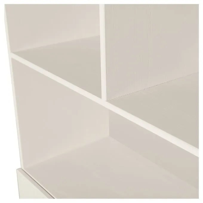 Кремав шкаф за книги от борова дървесина 90x200 cm Miller - WOOOD