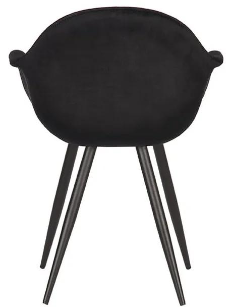 Черни кадифени трапезни столове в комплект от 2 броя Forli - LABEL51