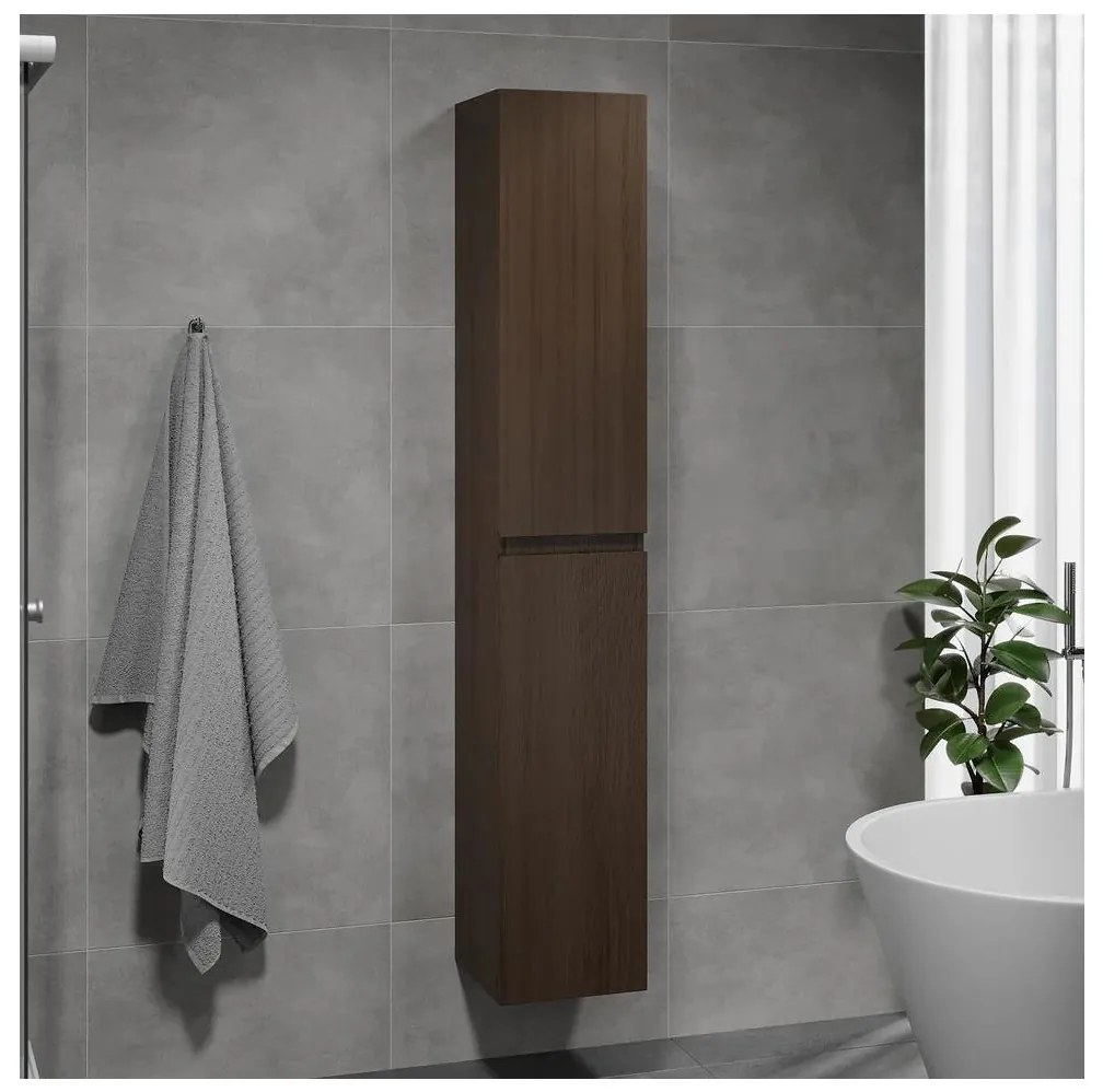 Шкаф за баня KENWOOD 186 см, в цвят орех