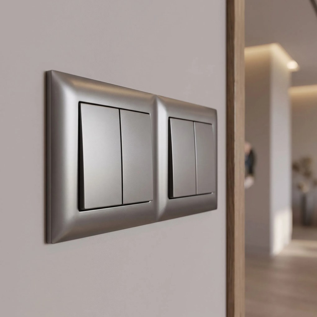 Двойна рамка за контакти OSTE JNH014-2F Grey