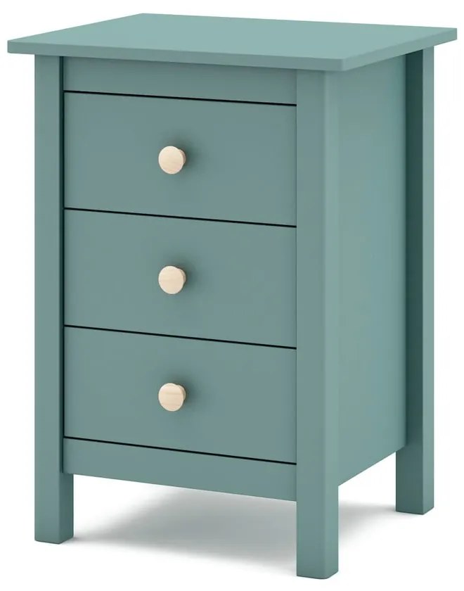 Детско нощно шкафче от борова дървесина в цвят бензин Max - Marckeric