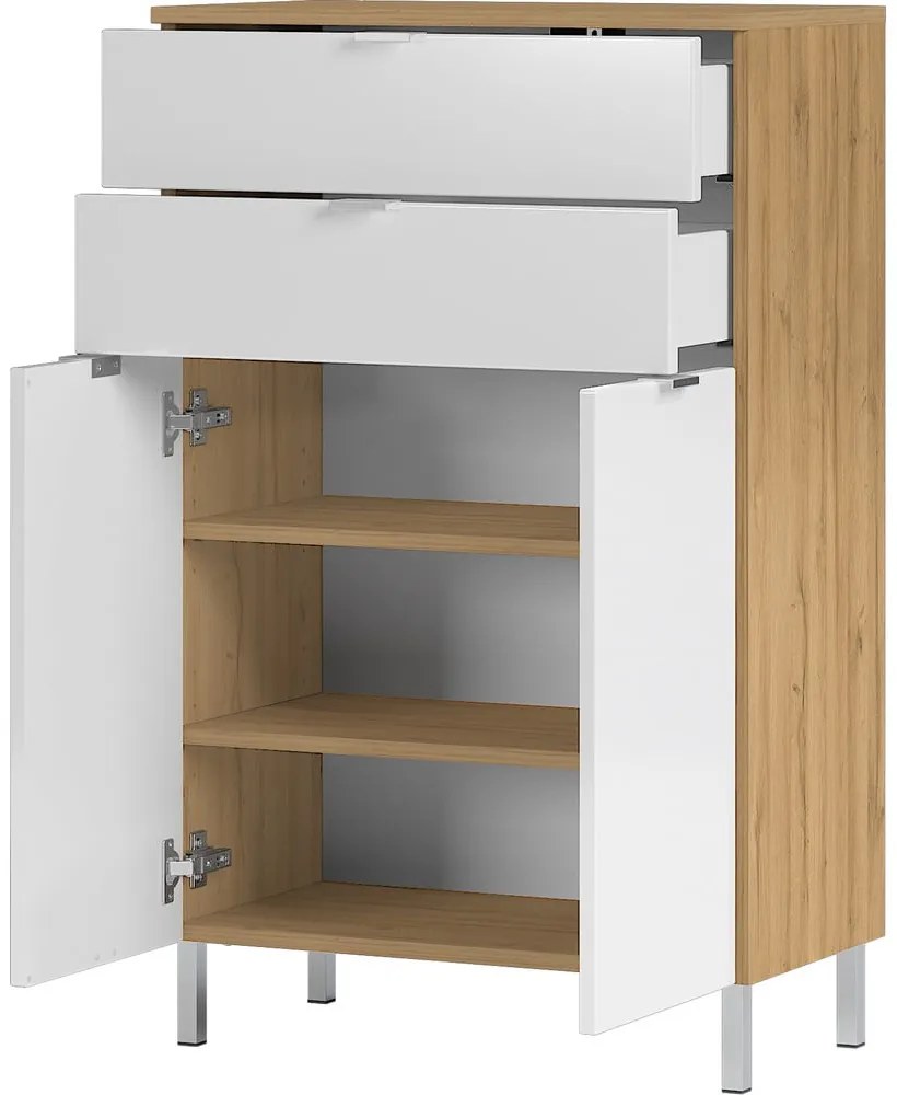 Бял висок шкаф за баня 60x97 cm Mauresa - Germania