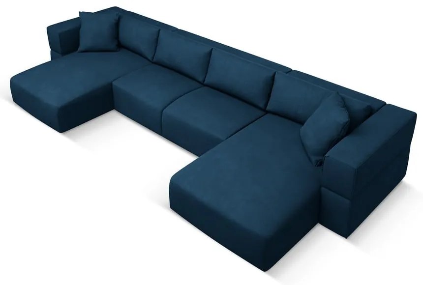 Син ъглов U-образен диван Esther – Milo Casa
