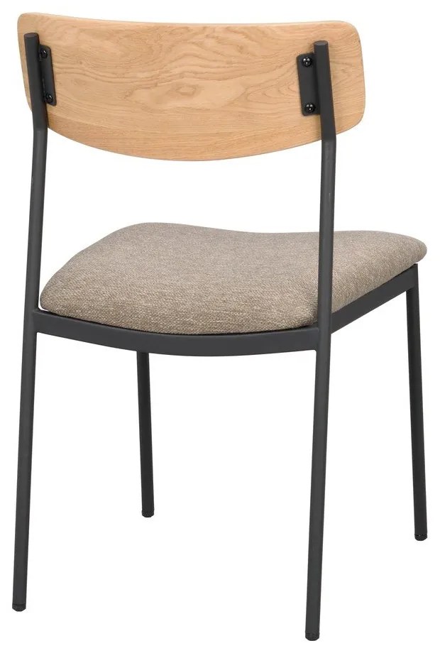 Трапезни столове в бежов и естествен цвят в комплект от 2 бр. Maymont – Rowico