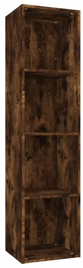 815246 vidaXL Шкаф за книги/ТВ шкаф опушен дъб 36x30x143 см инженерно дърво