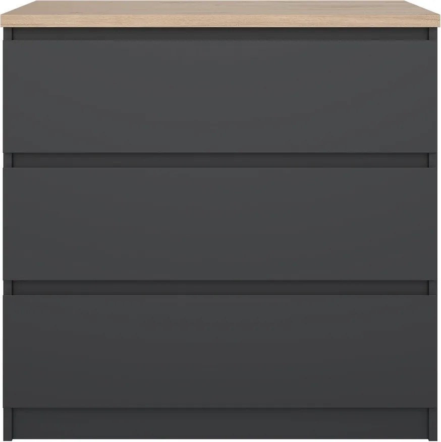 Тъмносив скрин 77x76x50 cm Naia – Tvilum
