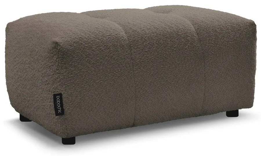 Кафява табуретка от прежда с примки от букле Roxelane – Bobochic Paris