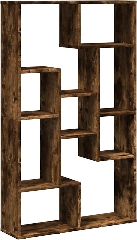 858160 vidaXL Библиотека, опушен дъб, 72x20x120,5 см, инженерно дърво