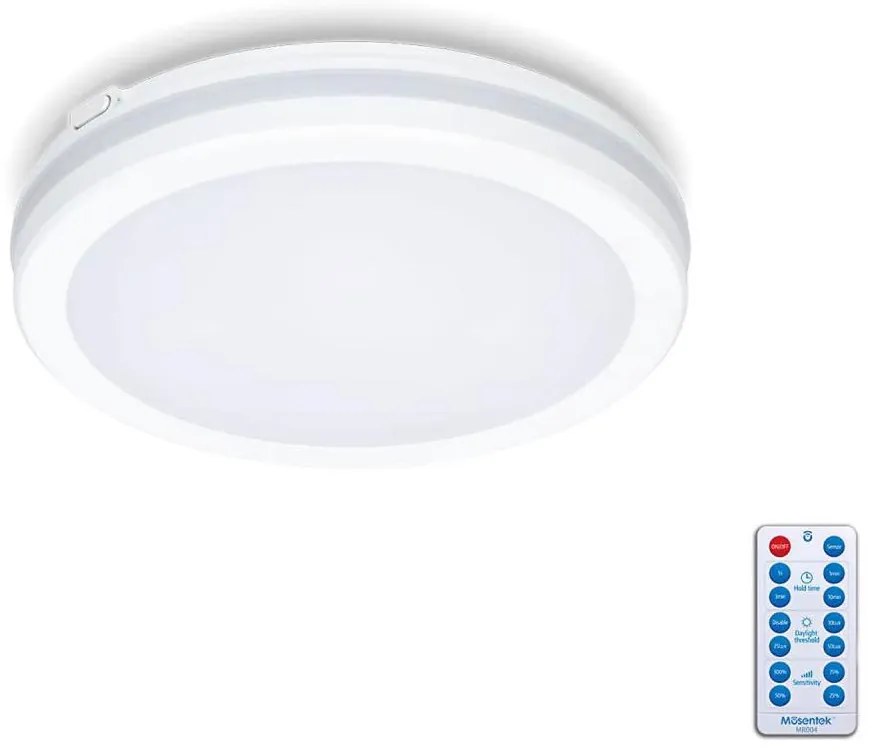 LED таванно осветително тяло за баня с сензор LED/12W/230V пр. 20 см бяло + DO