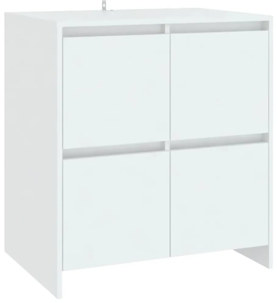 809764 vidaXL Бюфет, бял, 70x41x75 см, инженерно дърво