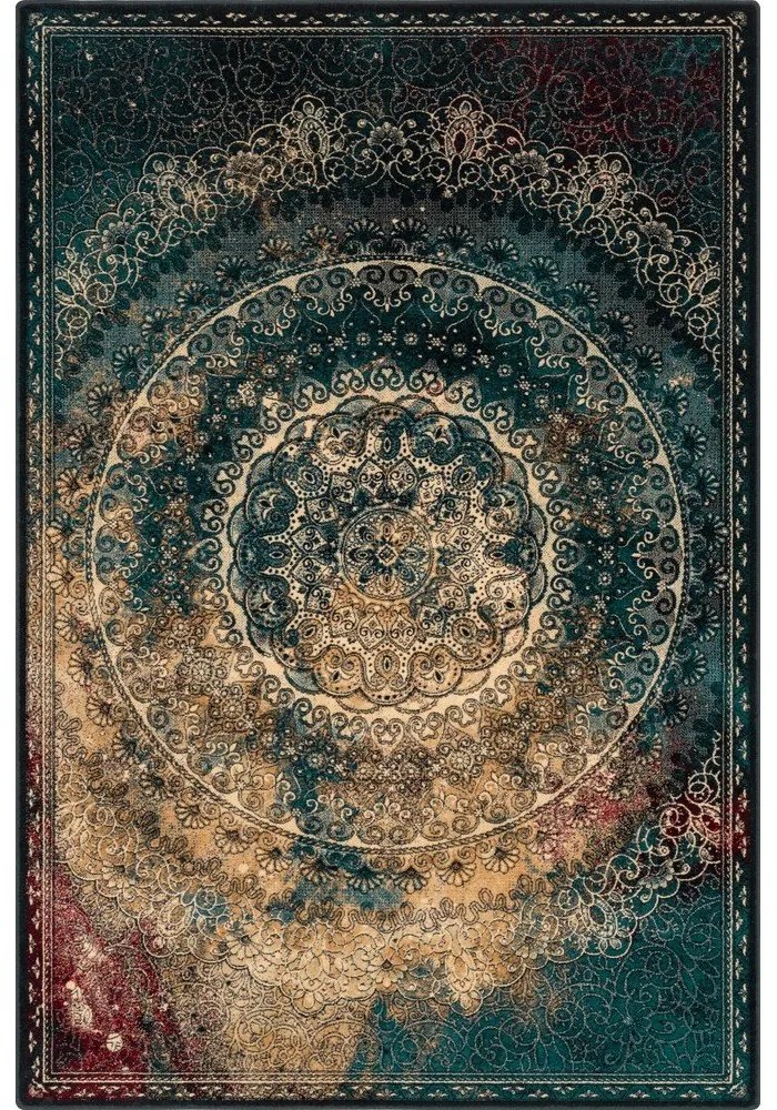 Вълнен килим в бензинов цвят 133x180 cm Ann - Agnella